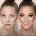 Ucanbe baked face palette open showing eyeshadows and blush