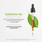 Side profile of Secrets of the Tribe Andrographis paniculata non-GMO herbal dropper bottles.