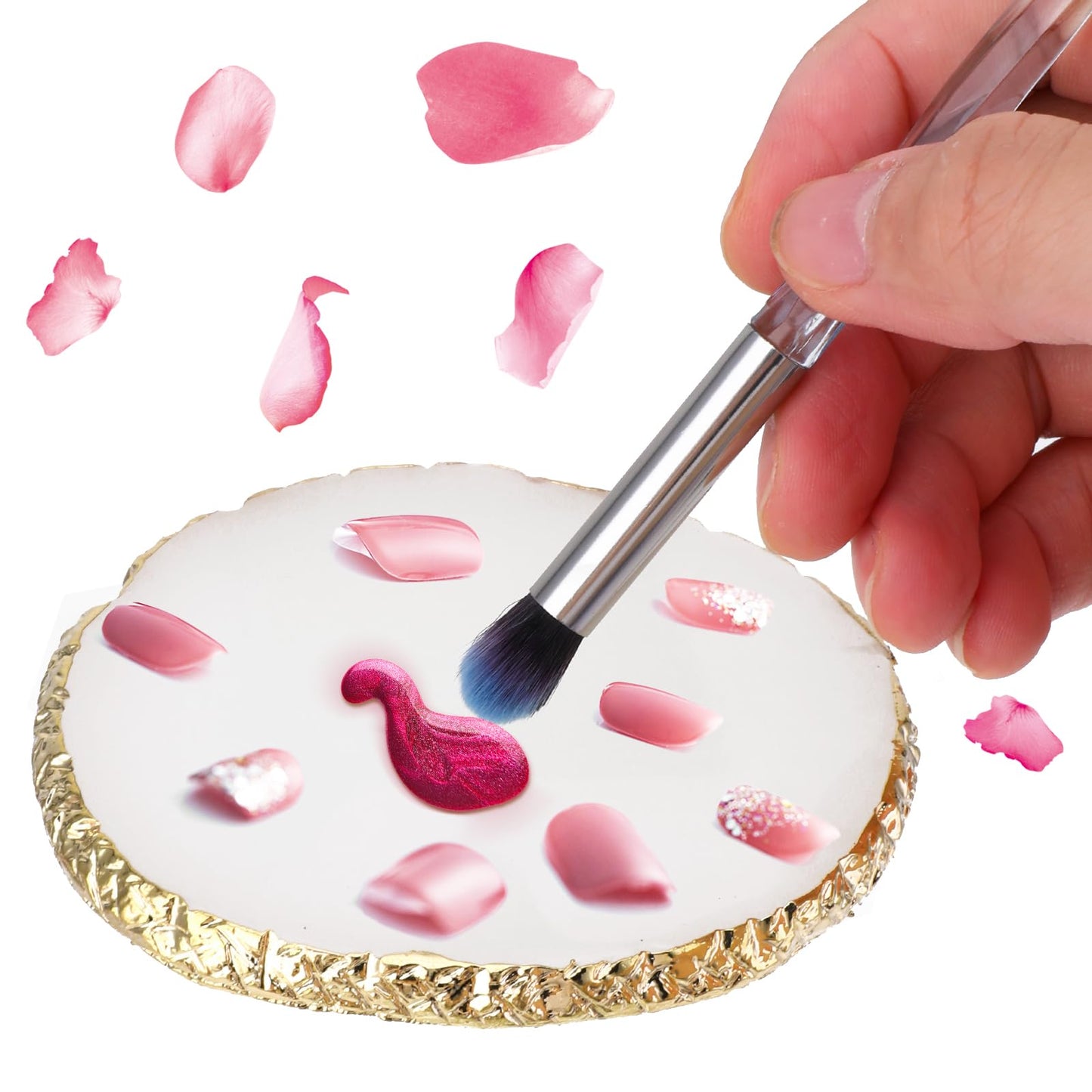 Ouligay portable resin palette for nail art and jewelry display