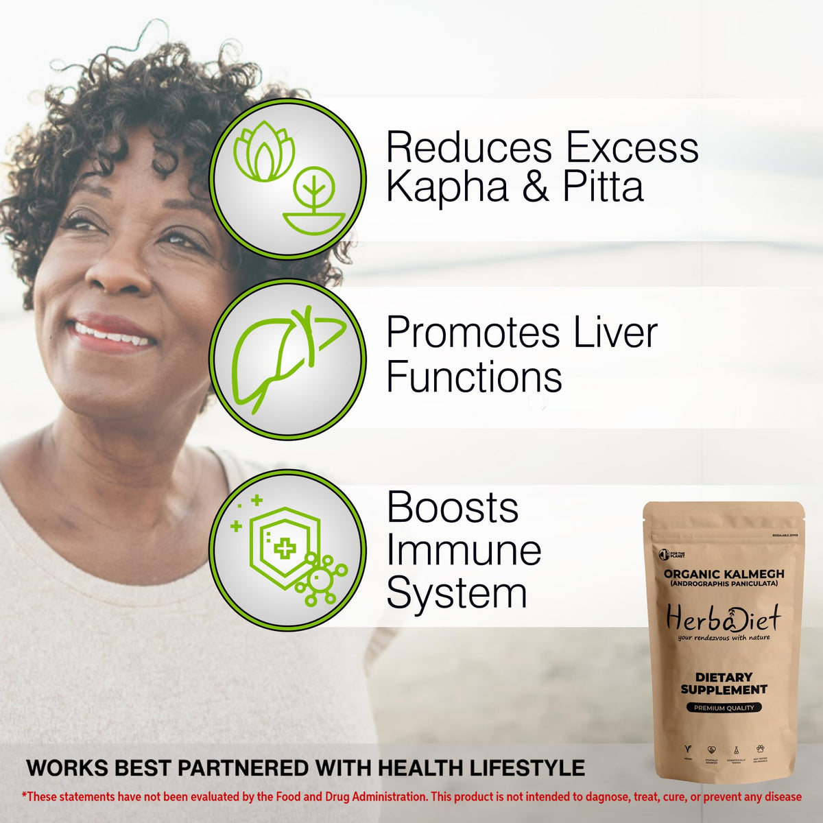 Herbadiet non GMO vegan immune support supplement packaging certification details
