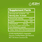 Vegan non GMO green superfood liquid chlorophyll drops for body odor neutralization