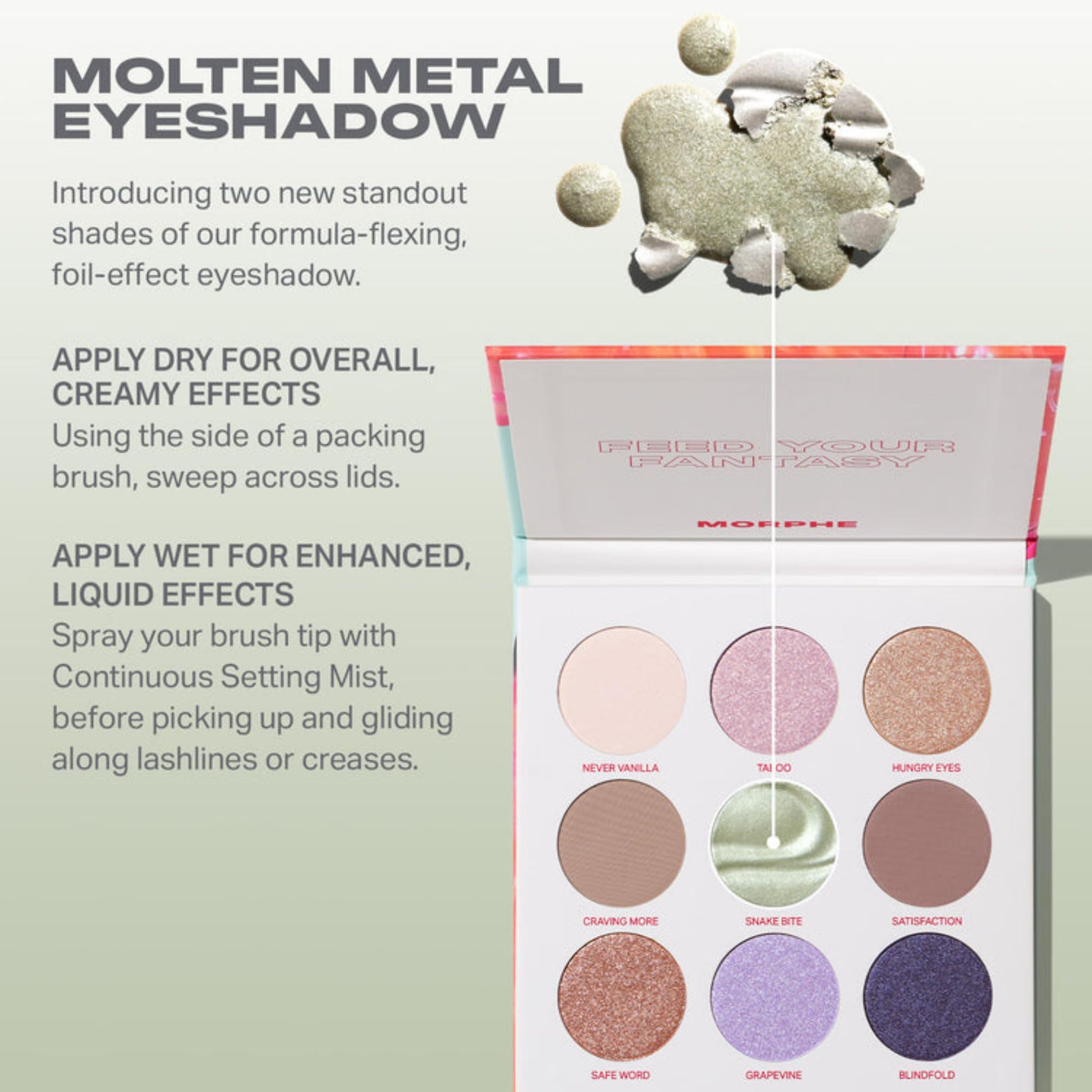 Morphe Gold Seeker palette open showing brown and gold shades