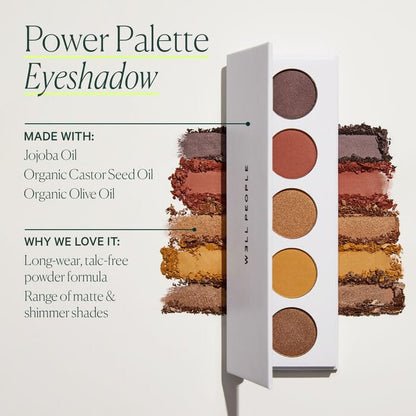 Close up of matte and shimmer eyeshadow textures