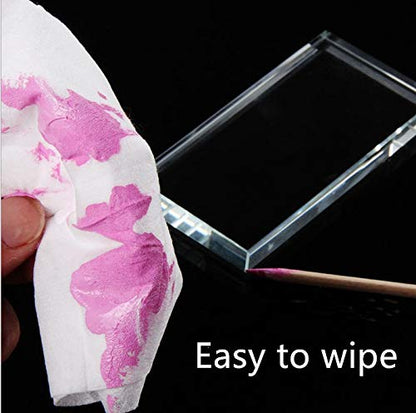 Cleaned Sinen glass palette for makeup artists