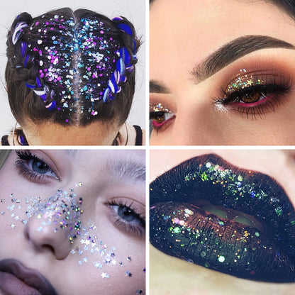 Back of Ucanbe Pro Glitter Eyeshadow packaging