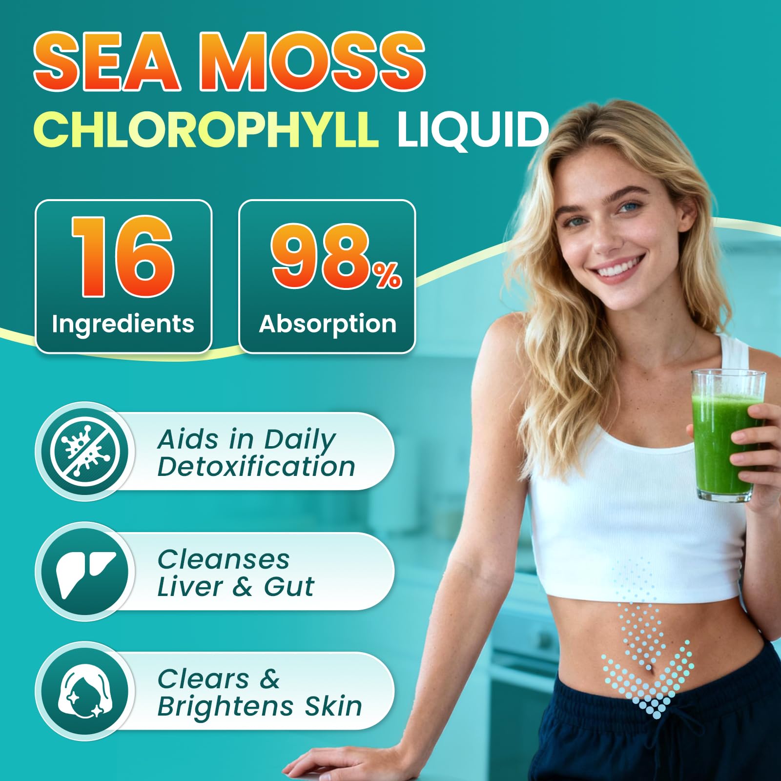 Dropper application of the authentic USA imported multimineral sea moss liquid blend.
