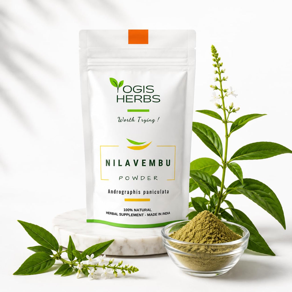 Yogis Herbs King of Bitters natural wellness powder detailed label instruction view.
