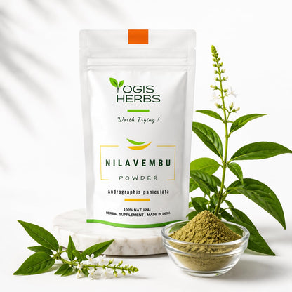 Yogis Herbs King of Bitters natural wellness powder detailed label instruction view.