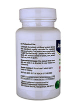 Progena Andrographis supplement bottle side panel showing dietary ingredients and standardized percentage values.