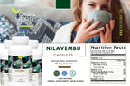 Supplement facts and organic herbal ingredient details on the label of Yogis Herbs Kalmegh dietary supplement.