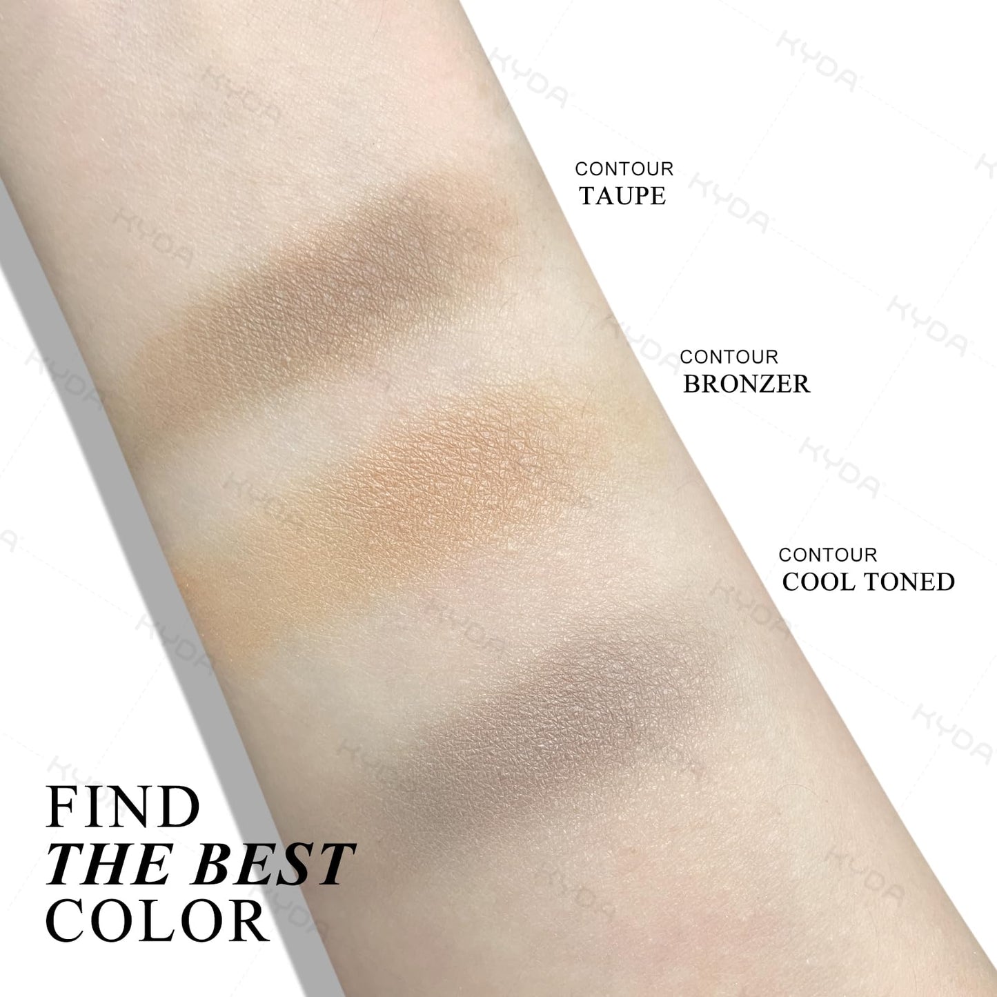 Close up of Kyda smooth matte contour powder texture