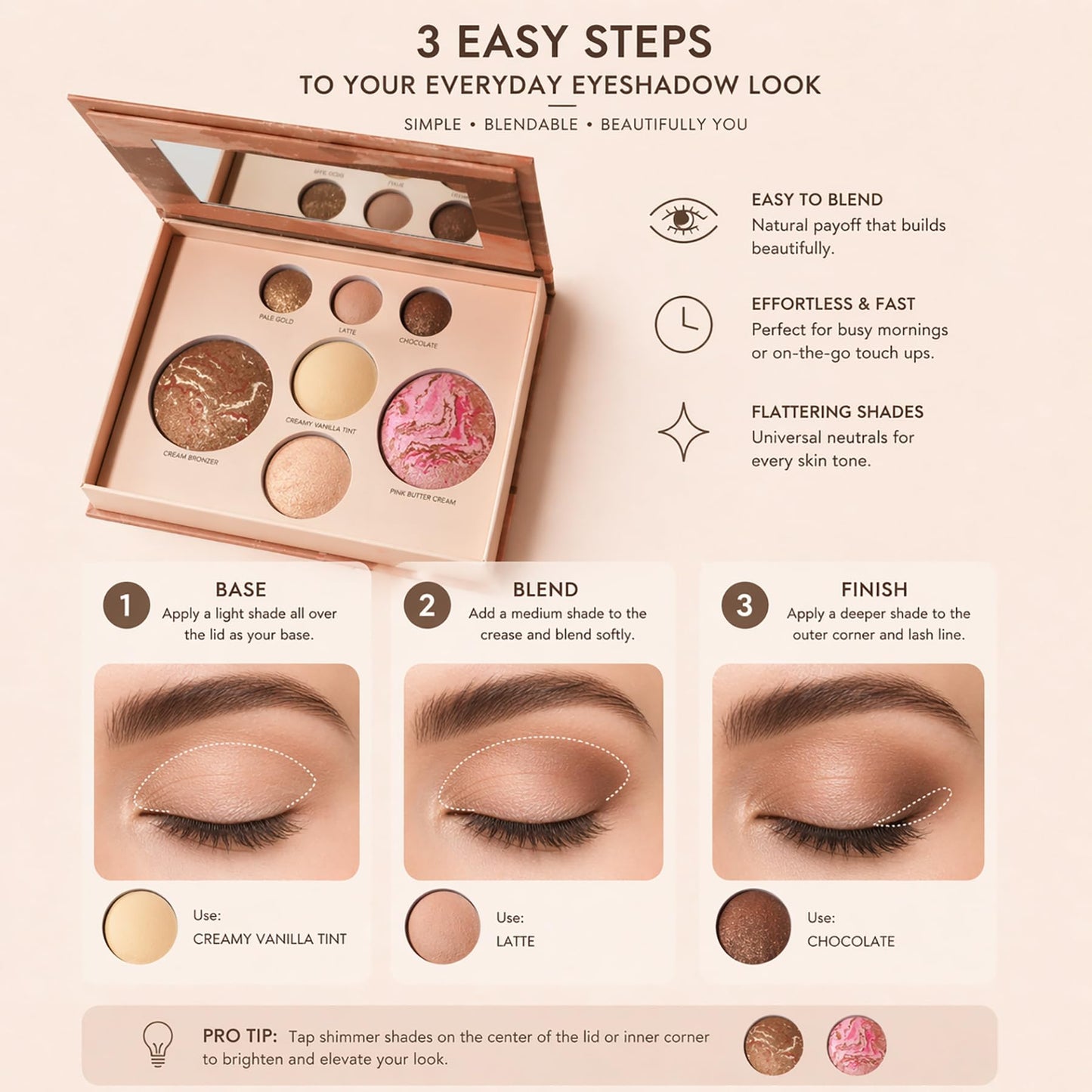 Llasido vegan face palette texture detail
