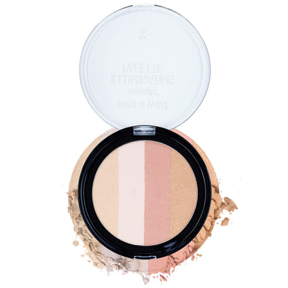 Swatches of the four shimmering shades in Catwalk Pink palette