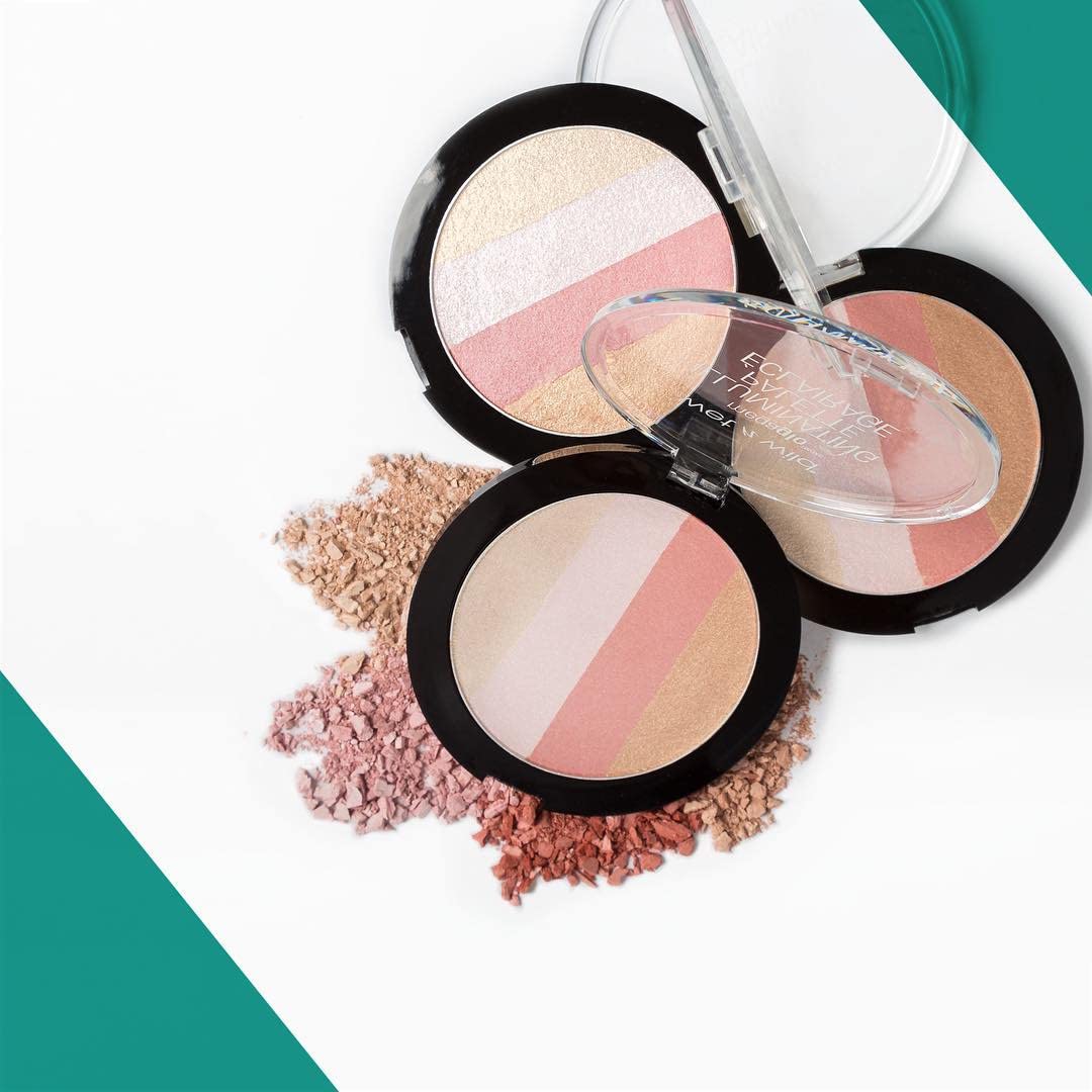 Wet n Wild illuminating makeup powder palette with applicator brush