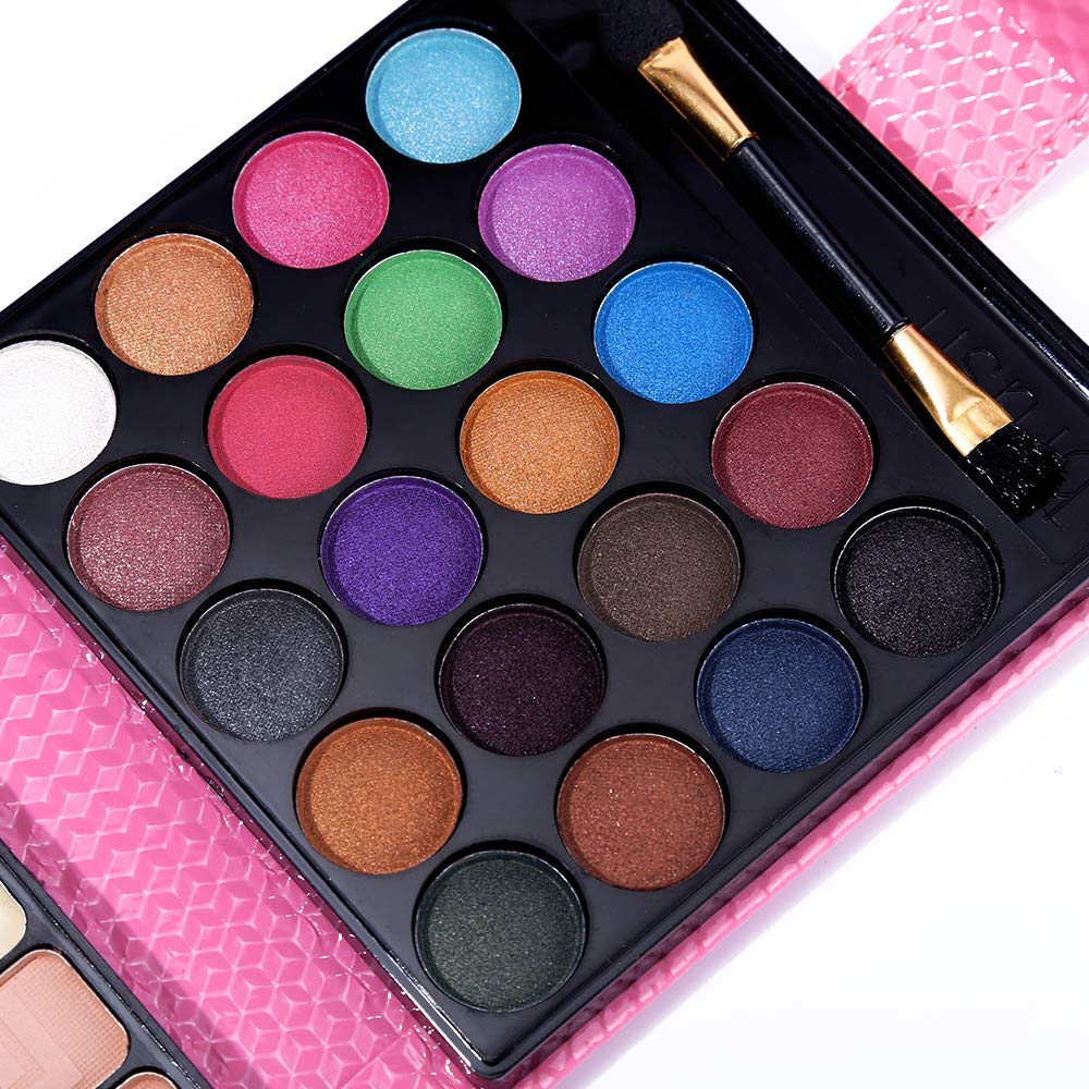 QiBest makeup kit with brush and mirror