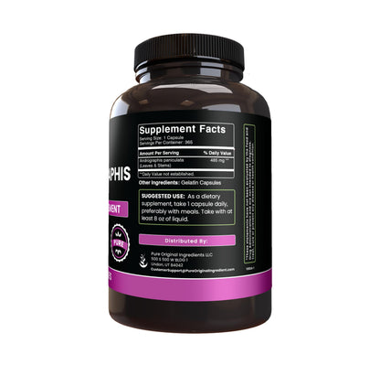 Pure Original Ingredients Andrographis Paniculata supplement facts label