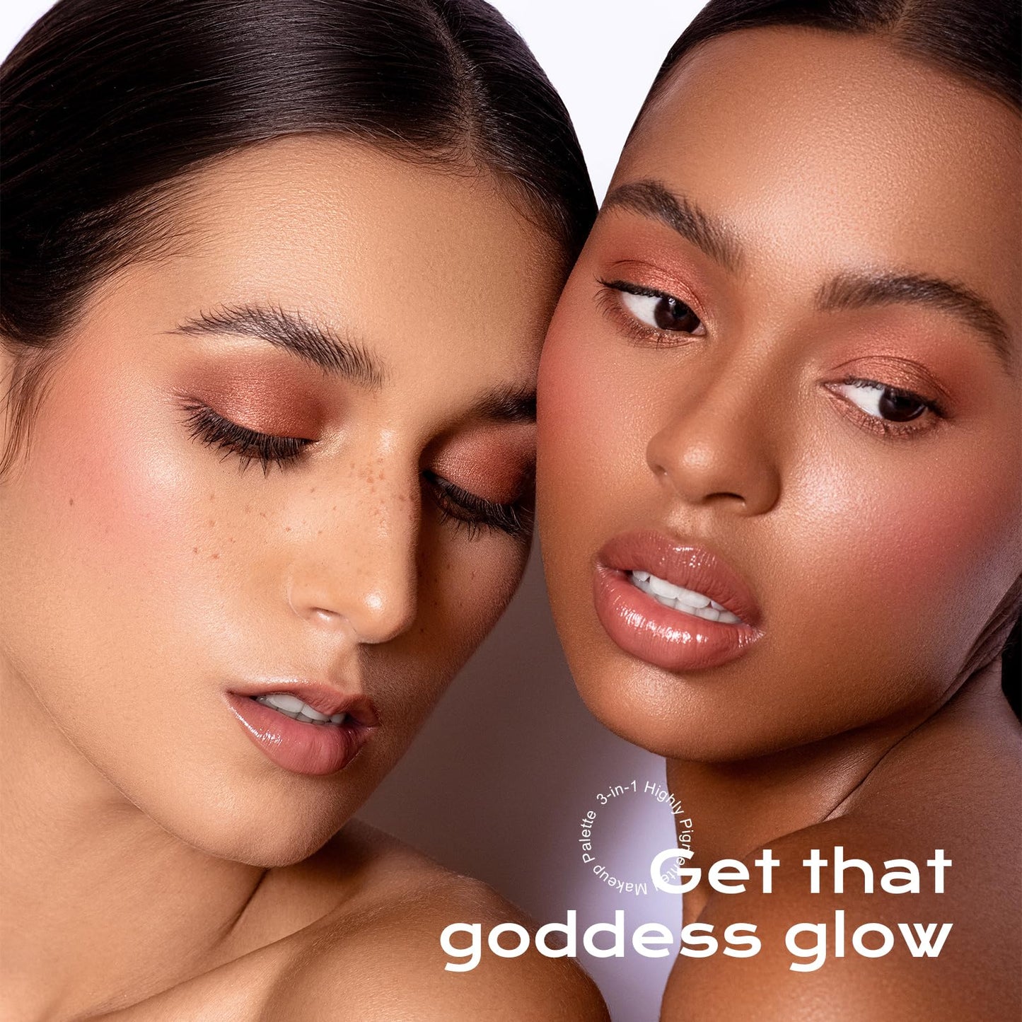 Color Nymph 3 colors face palette in pink packaging