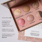 Laura Geller Baked Icons Complete Full Face Palette close up of marbled powders