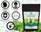 Ayurvedashree Kalmegh Bitter Herb Powder back label displaying natural ingredient facts and usage guidelines