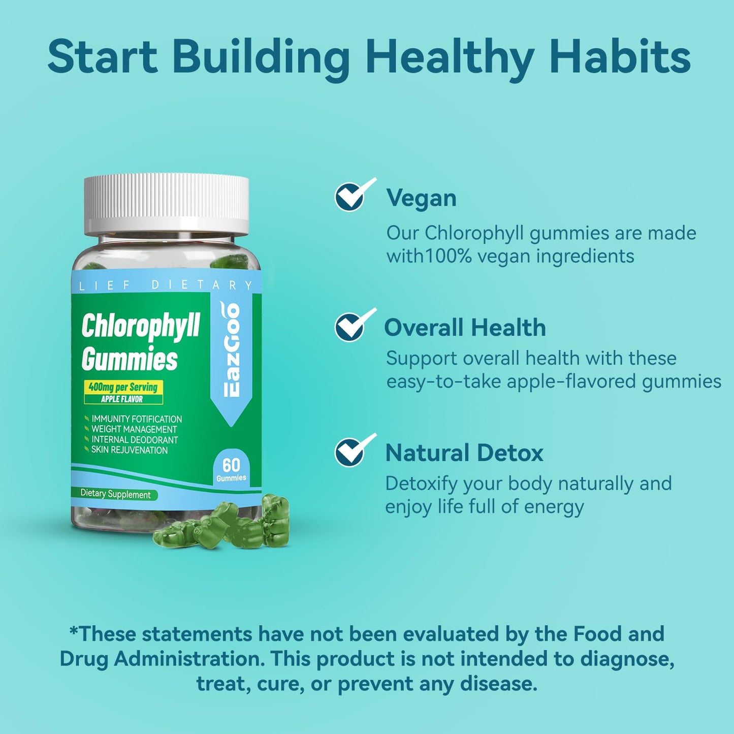 Sugar free chlorophyll supplement nutritional facts and natural detox benefits.