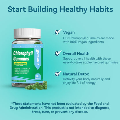Sugar free chlorophyll supplement nutritional facts and natural detox benefits.