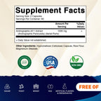 Vitamatic Andrographis Extract supplement nutritional facts panel showing high potency twenty times concentration.