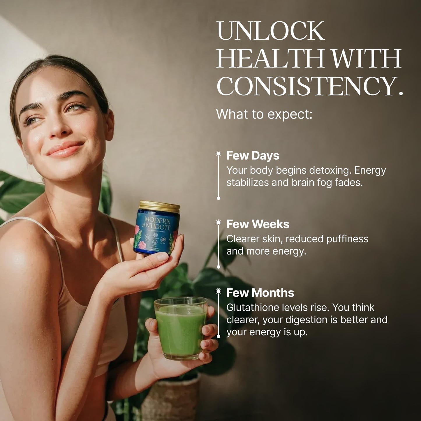 Modern Antidote toxin detox powder scoop size and mixing instructions
