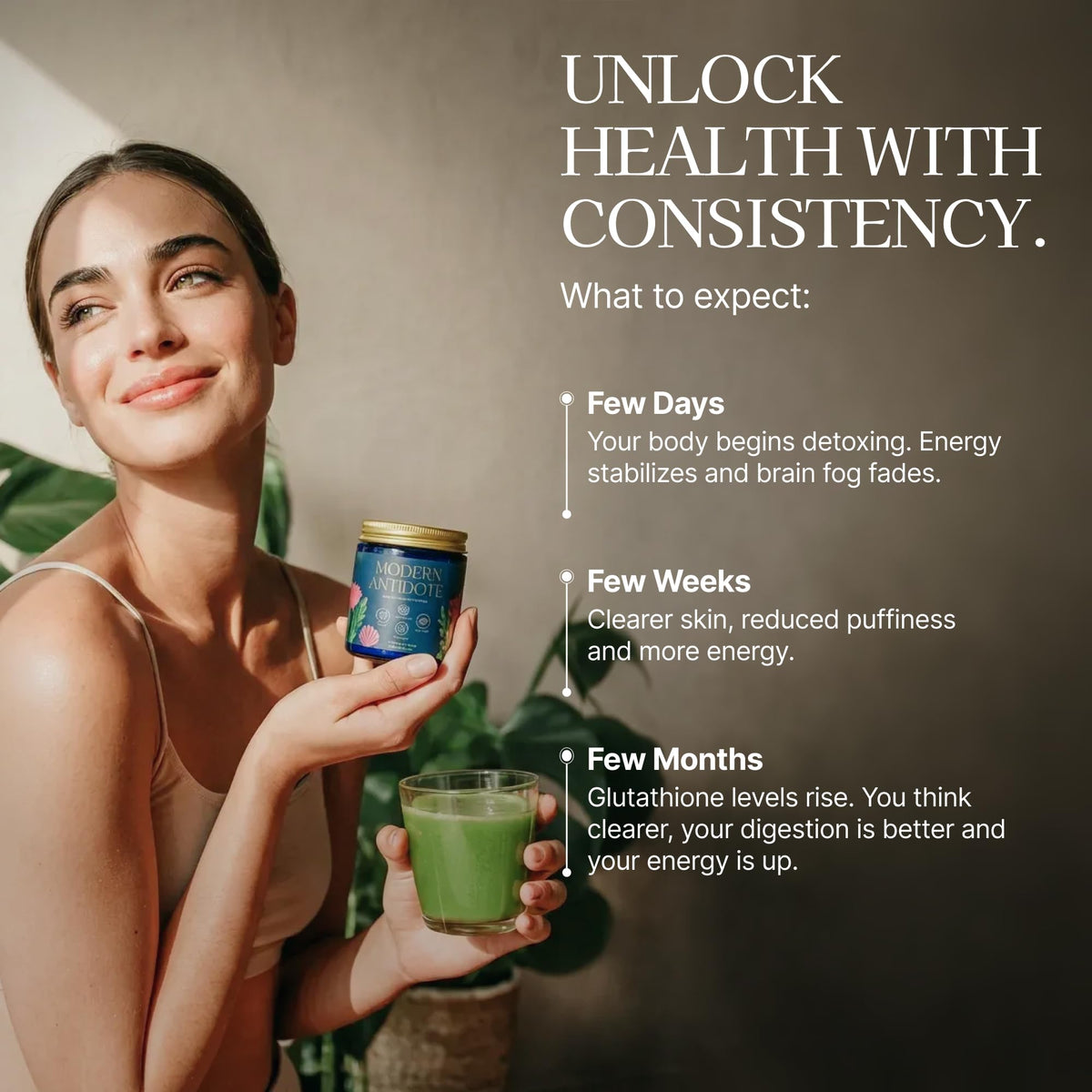 Modern Antidote toxin detox powder scoop size and mixing instructions