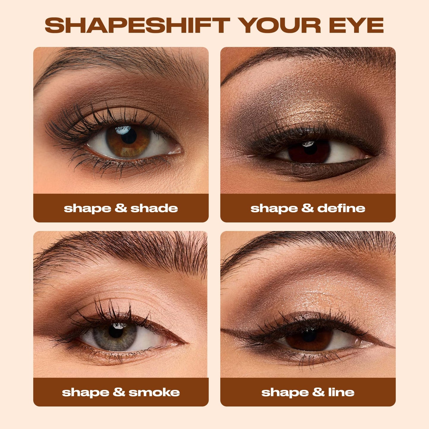 Open view of Urban Decay Naked Shaped 14 warm eyeshadow shades