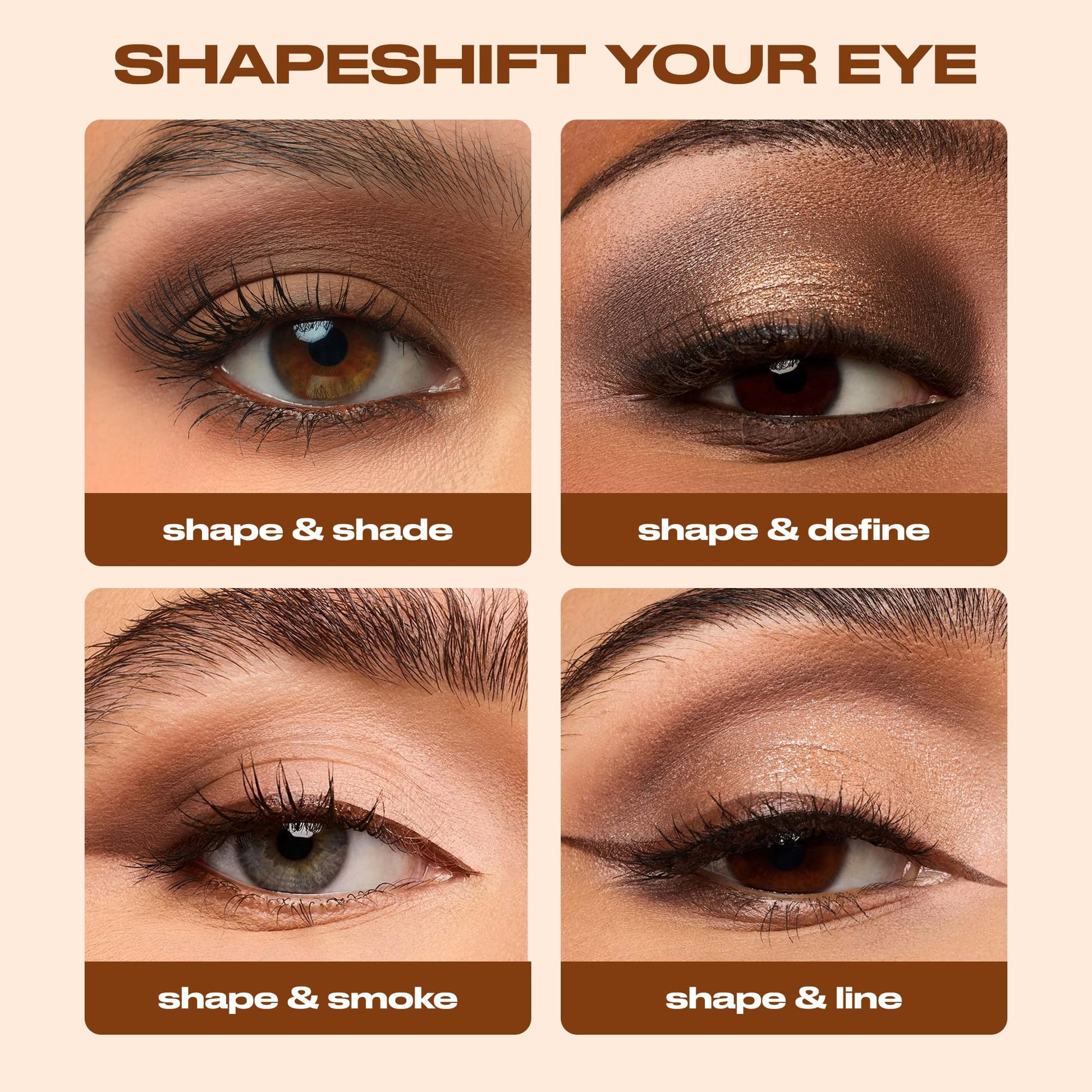 Open view of Urban Decay Naked Shaped 14 warm eyeshadow shades