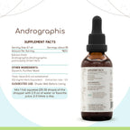 Authentic USA imported HerbEra Andrographis B60 liquid dietary supplement packaging information side view