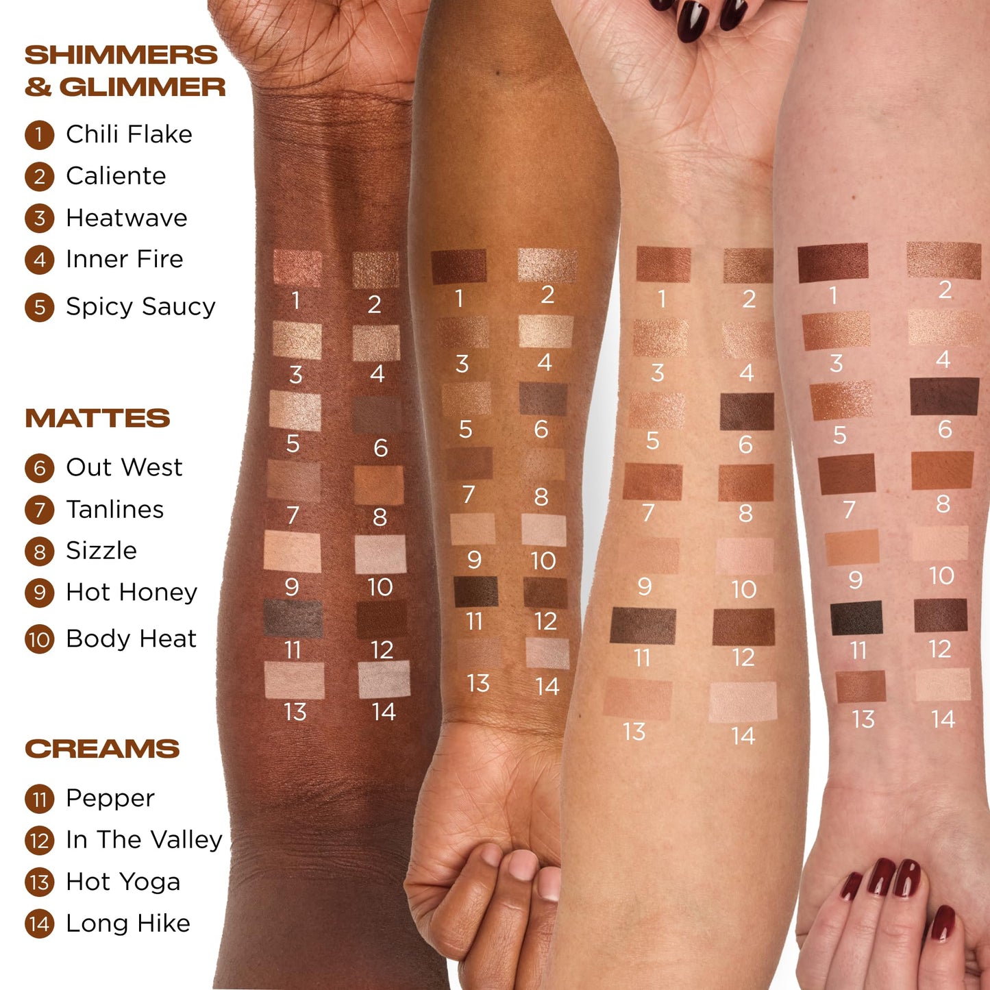 Back side of Urban Decay Naked Shaped Eyeshadow Palette packaging