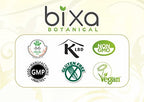 Back label details of Bixa Botanical Andrographis Paniculata powder including usage instructions