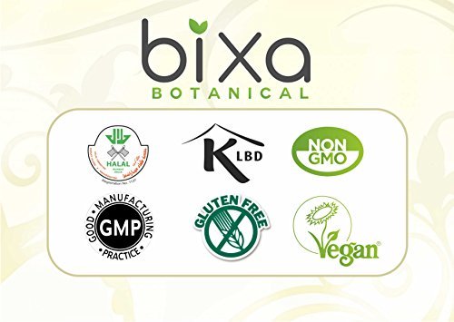 Back label details of Bixa Botanical Andrographis Paniculata powder including usage instructions