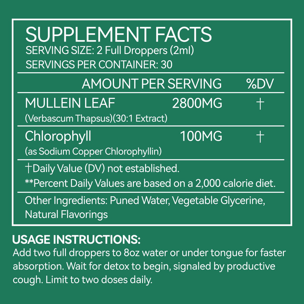 BOIUOITI Mullein Leaf Extract showing dropper and liquid consistency