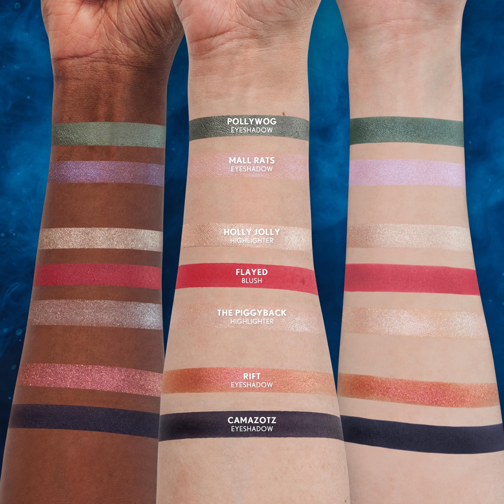 Side profile of the Stranger Things themed gatefold makeup palette