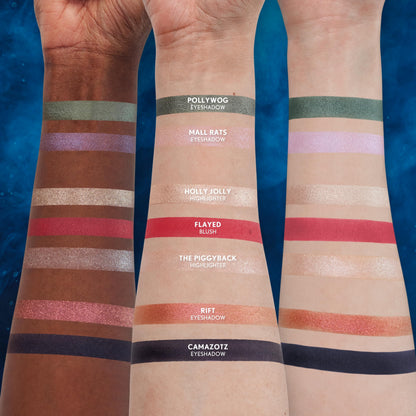 Side profile of the Stranger Things themed gatefold makeup palette