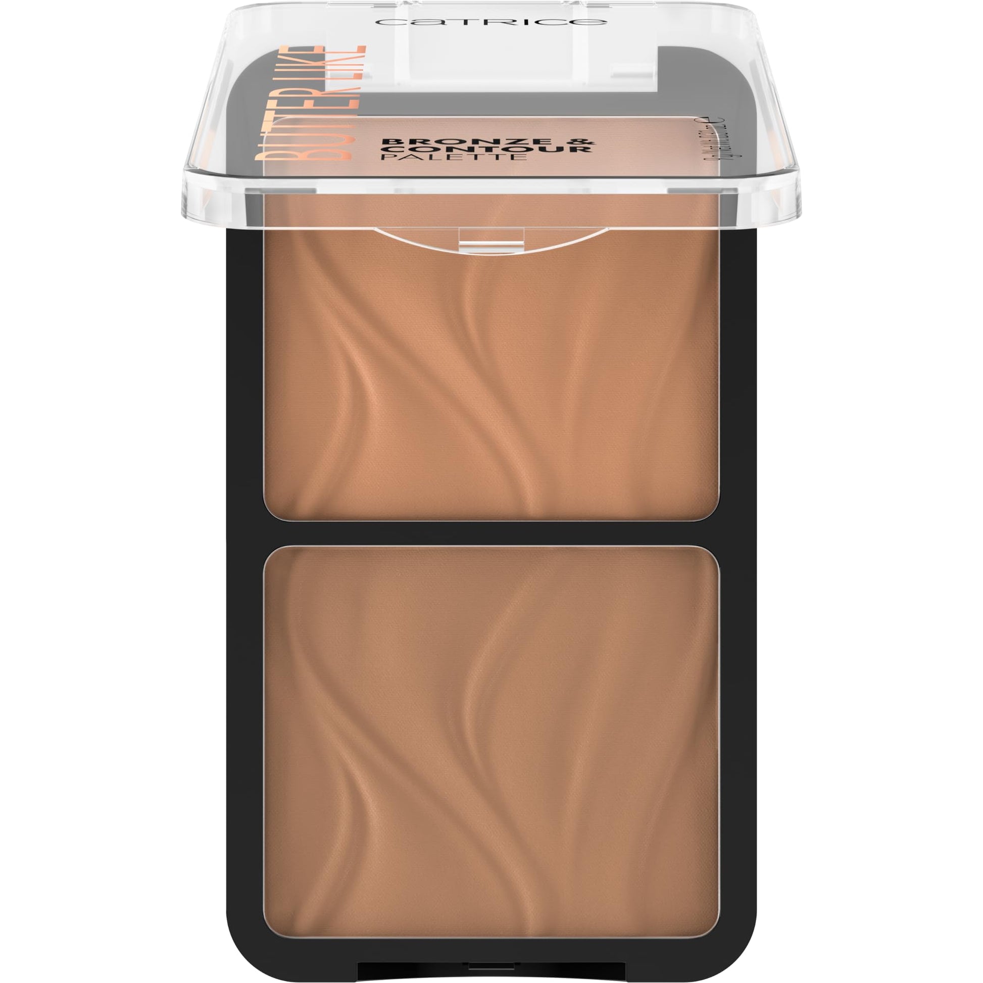 Catrice face palette duo showing warm bronzer and cool contour shades