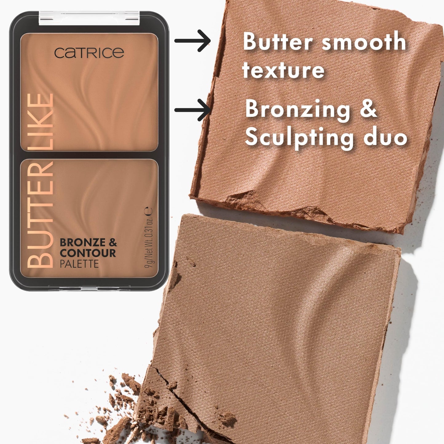 Catrice Butter Like contour palette open showing powder texture