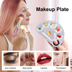 Complete 2-piece makeup palette and spatula set arranged on a surface