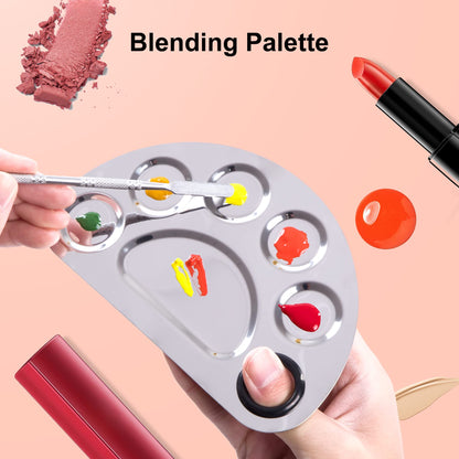 Professional makeup artist tool kit with stainless steel palette