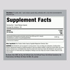 Supplement facts and active ingredients label on the side of the Piping Rock Andrographis Paniculata bottle.