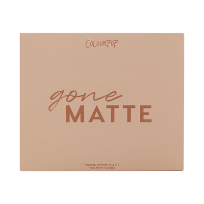 Back of Colourpop Gone Matte palette showing product details