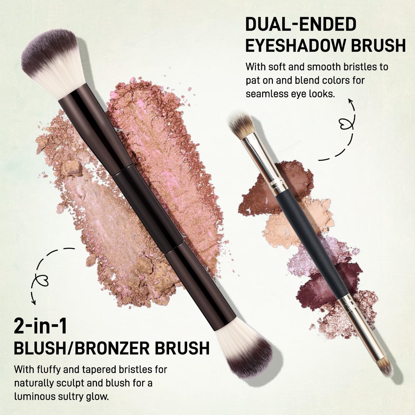 Ucanbe makeup palette with included dual ended brushes
