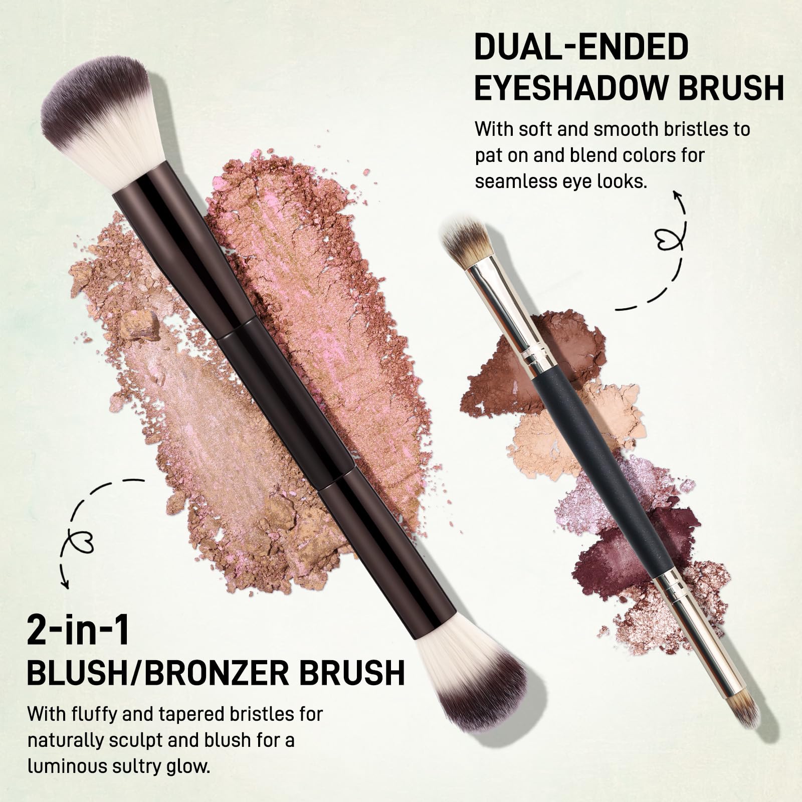 Ucanbe makeup palette with included dual ended brushes