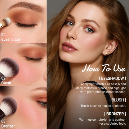 High quality swatch of Ucanbe baked eyeshadows
