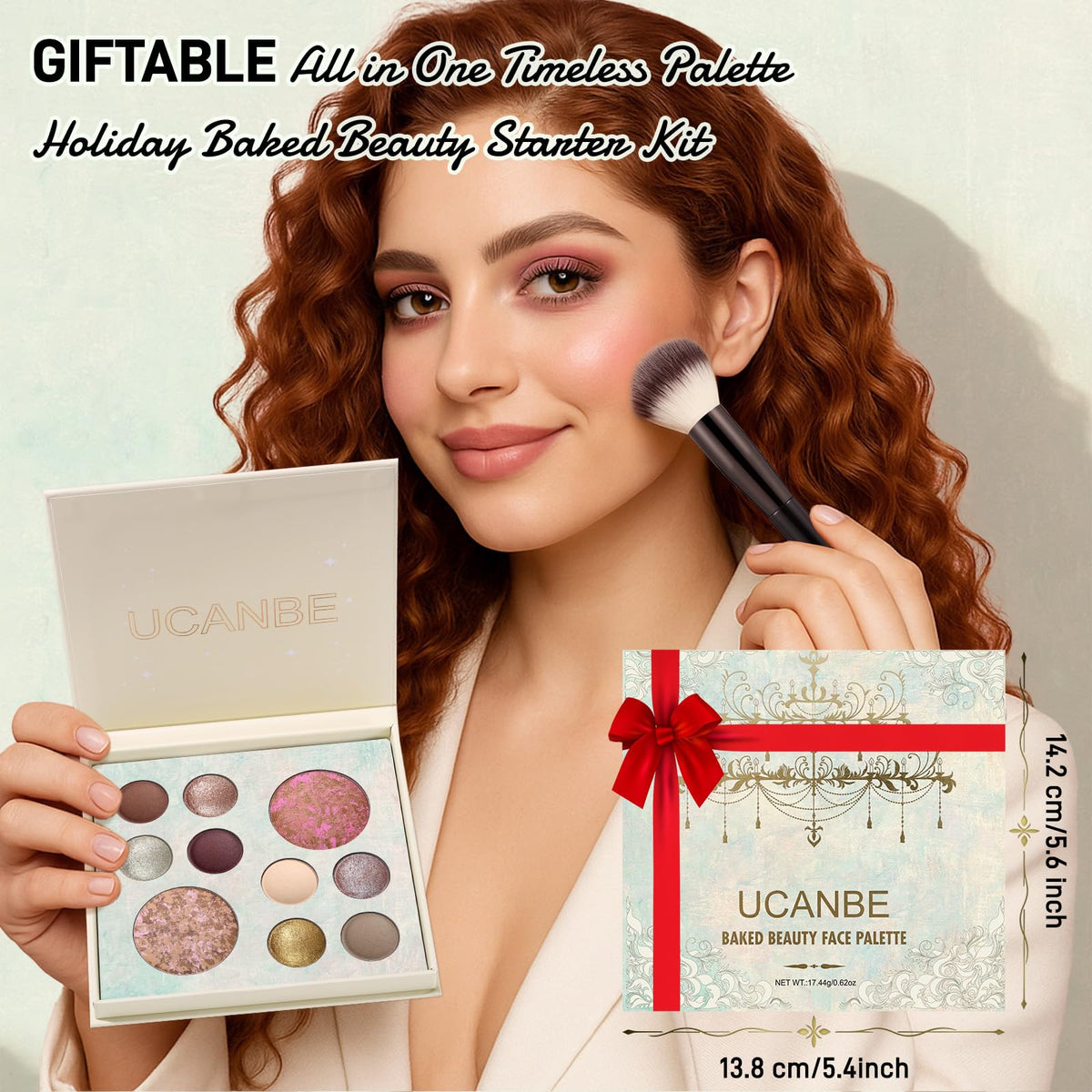 UCANBE travel friendly makeup palette top view