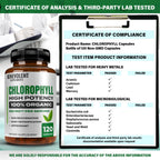 High bioavailability chlorophyll veggie capsules for internal freshening and digestive support