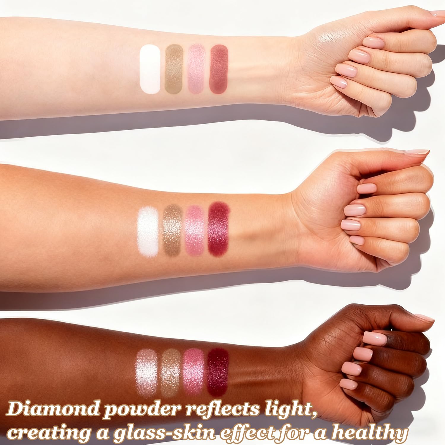 Back side of Accusly glow palette packaging