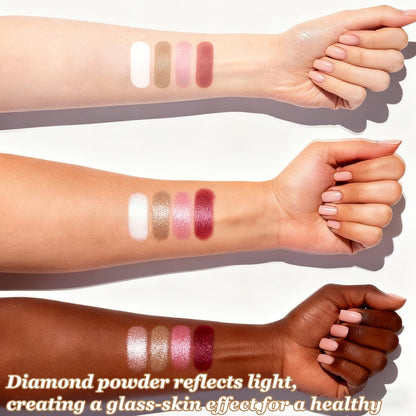 Back side of Accusly glow palette packaging